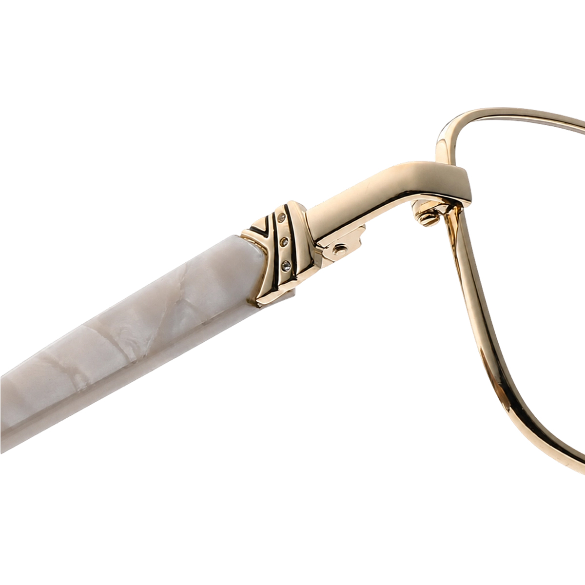 Fashion Women's Acetate Eyeglass Frames Luxury Square Gold Metal Optical Frames Prescription Glasses Spectacle Eyewear Frames