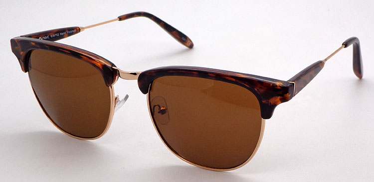 CE New Italy Design Glasses Custom Made Eyebrow Tortoise Gold Rim Half Rimless Retro Fashion Designer Sunglasses