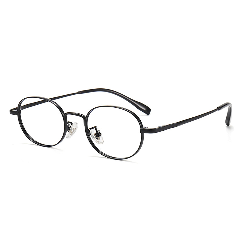 Vintage Small Ultra-Light Beta Titanium Eyeglass Frames - Vacuum Plated Fashion Round Optical Frames for Women (Unisex)