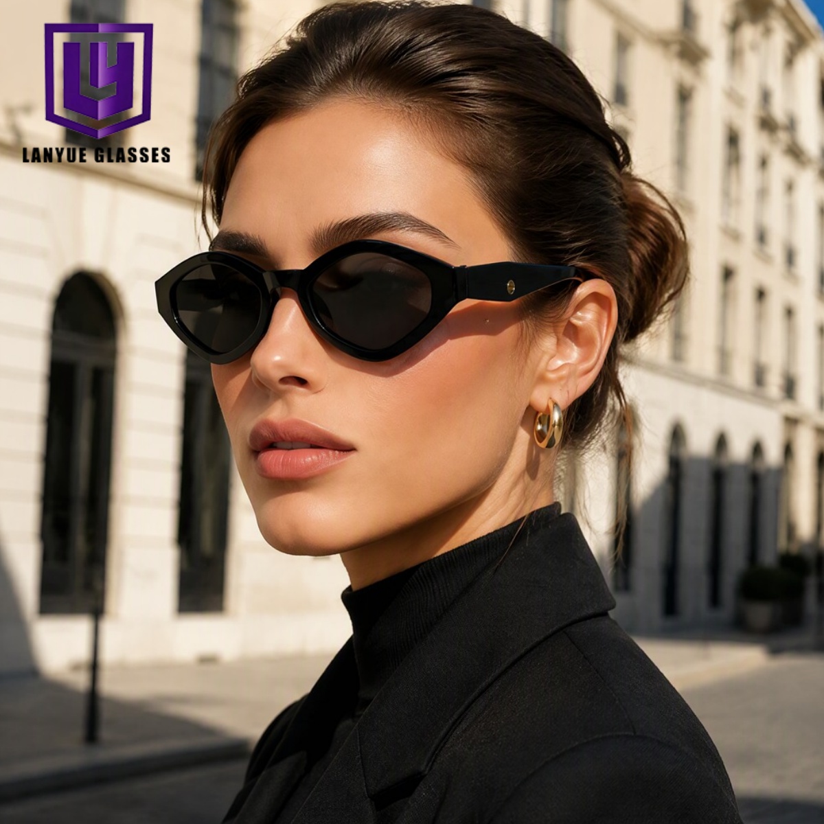 HipHop Y2K Geometric Small Retro Vintage Trendy Fashion UV400 Protection Travel Party Beach Sunglasses Men Glasses Sunglasses