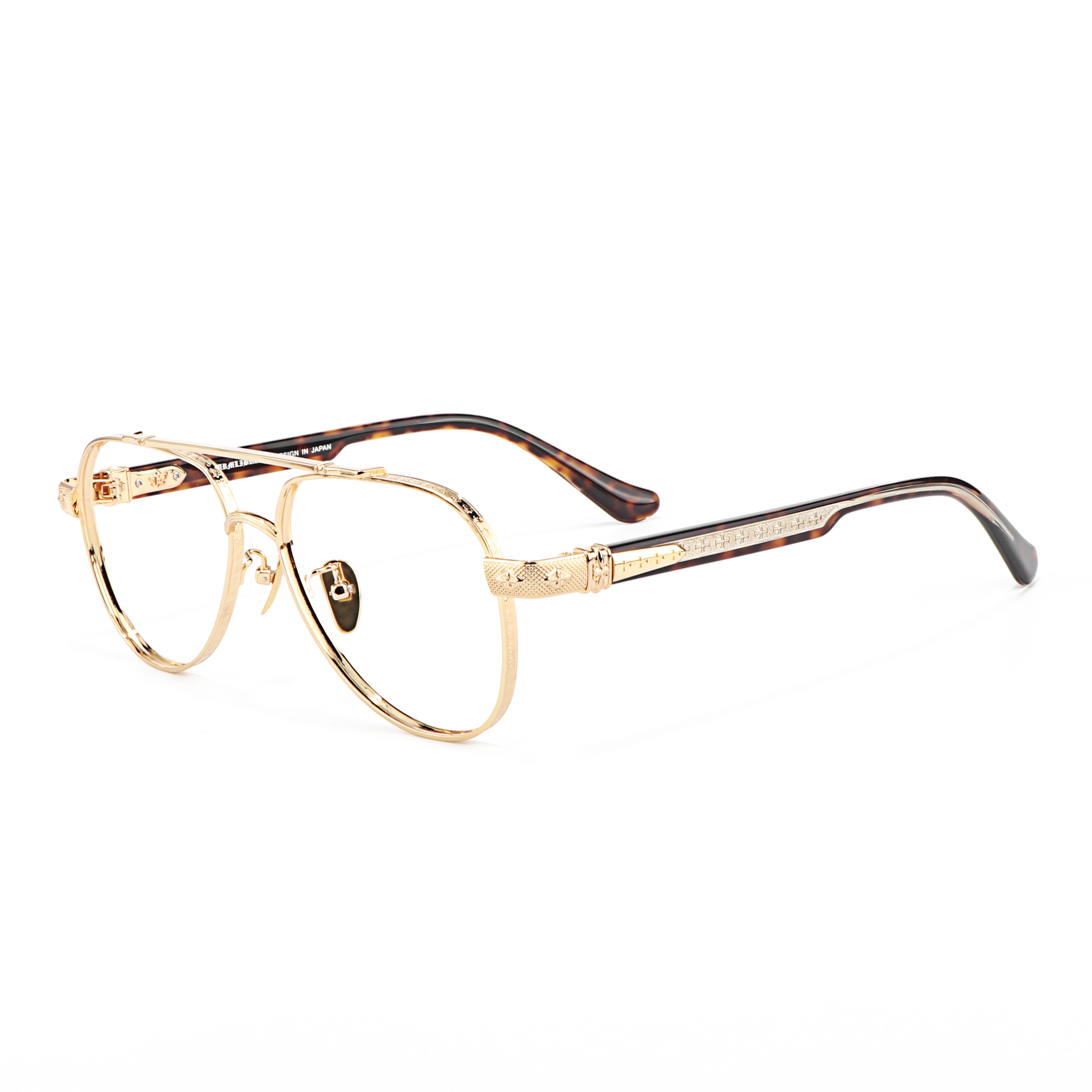 Advanced Pure Titanium Eyeglass Frame Gold Silver Optical Prescription Luxury Brand pilot Reading Glasses Women Thick Eye Frame