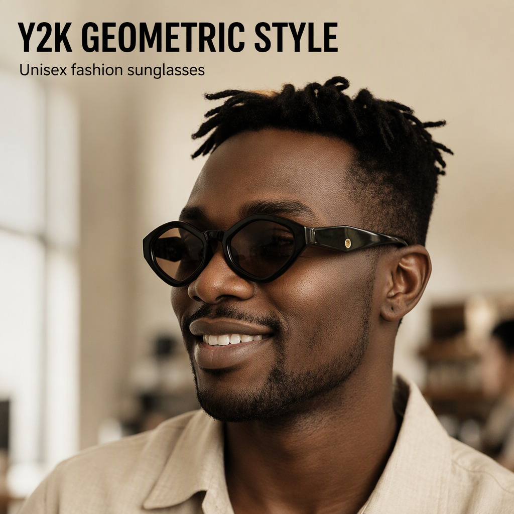 HipHop Y2K Geometric Small Retro Vintage Trendy Fashion UV400 Protection Travel Party Beach Sunglasses Men Glasses Sunglasses
