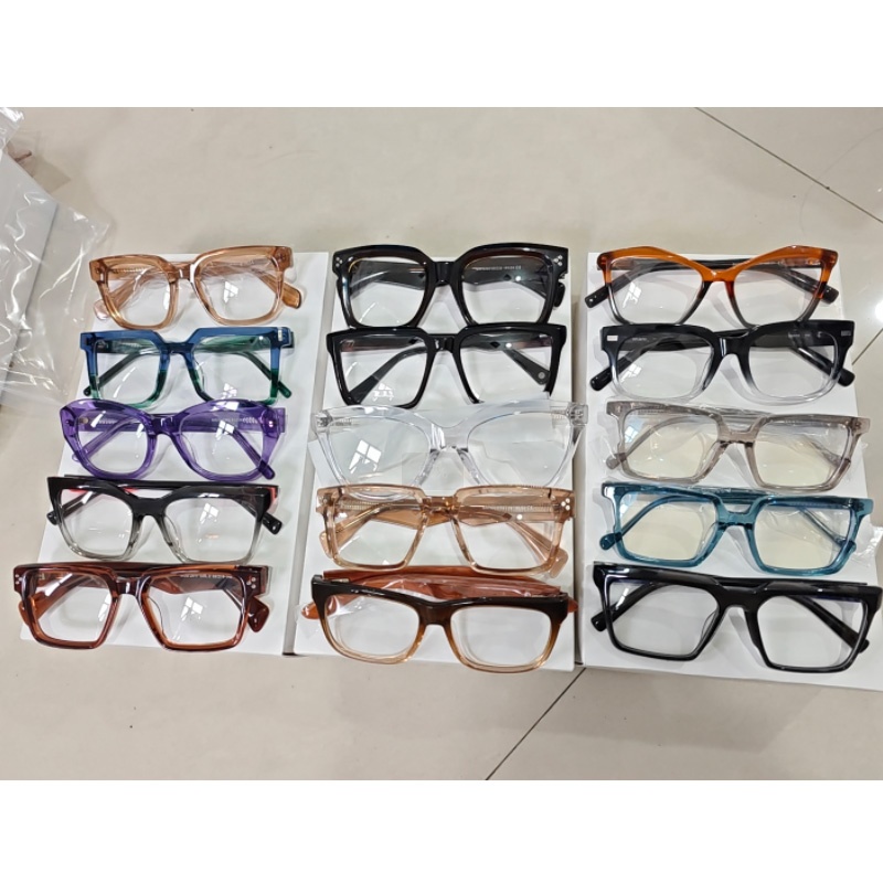 High Quality Handmade Acetate Eyewear Frame Custom Logo Women Men Fashion Optical Glasses Large Spectacle Eyeglasses Frame Mixed