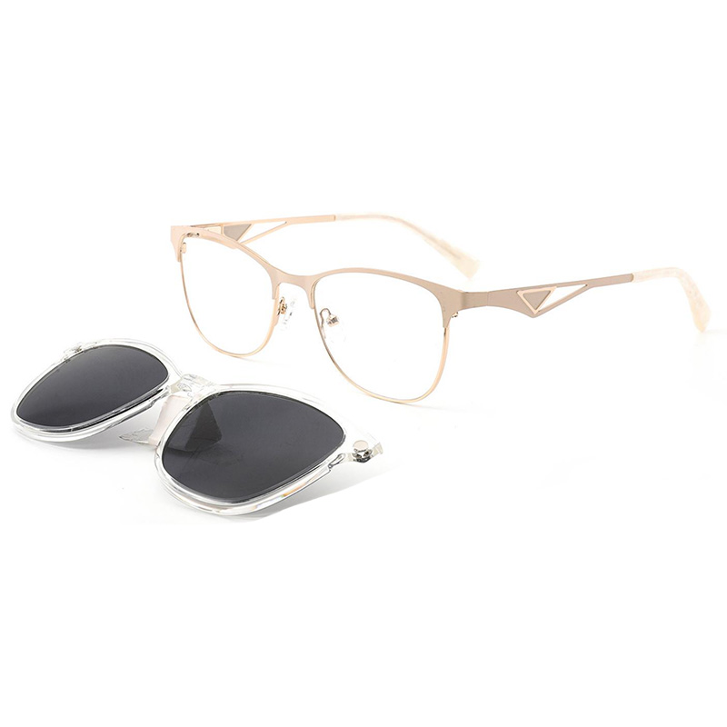 Magnetic Fashionable Red Metal Clip-On Eyeglasses Multiple Frame Colors No Moq Polarized Les Women Optical Frames