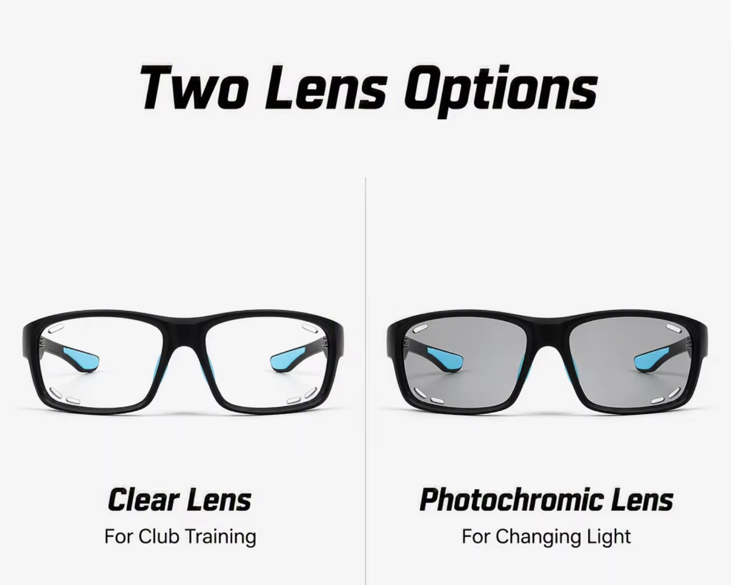 Club Trial Pickleball Glasses Clear Photochromic Lens Sports Eyewear Low MOQ Custom Logo OEM for Teams