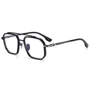 Vintage Titanium Double Bridge Square Eyeglass Frames