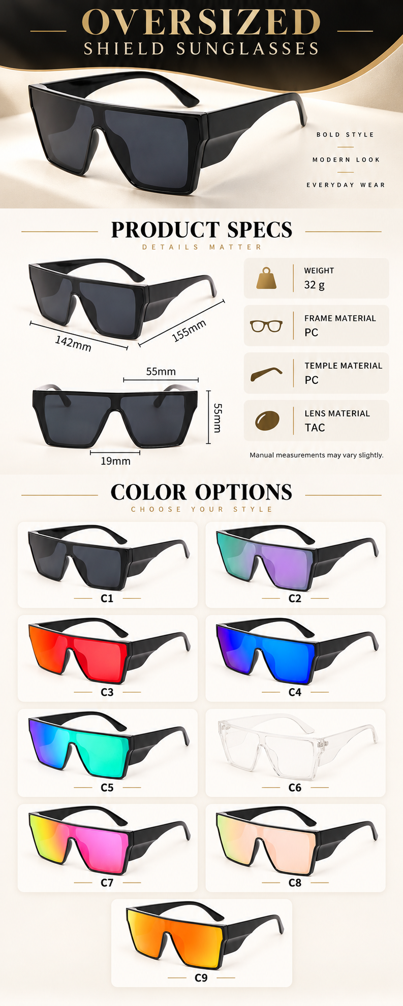 Eyewear Dimensions and Form