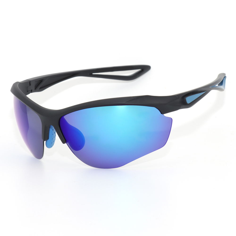 Hot Sale Stylish TR90 Sports Half Rim Rectangle Adult Custom logo Sunglasses Unisex Lightweight Comfort Polarized Eye Protection
