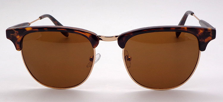 CE New Italy Design Glasses Custom Made Eyebrow Tortoise Gold Rim Half Rimless Retro Fashion Designer Sunglasses