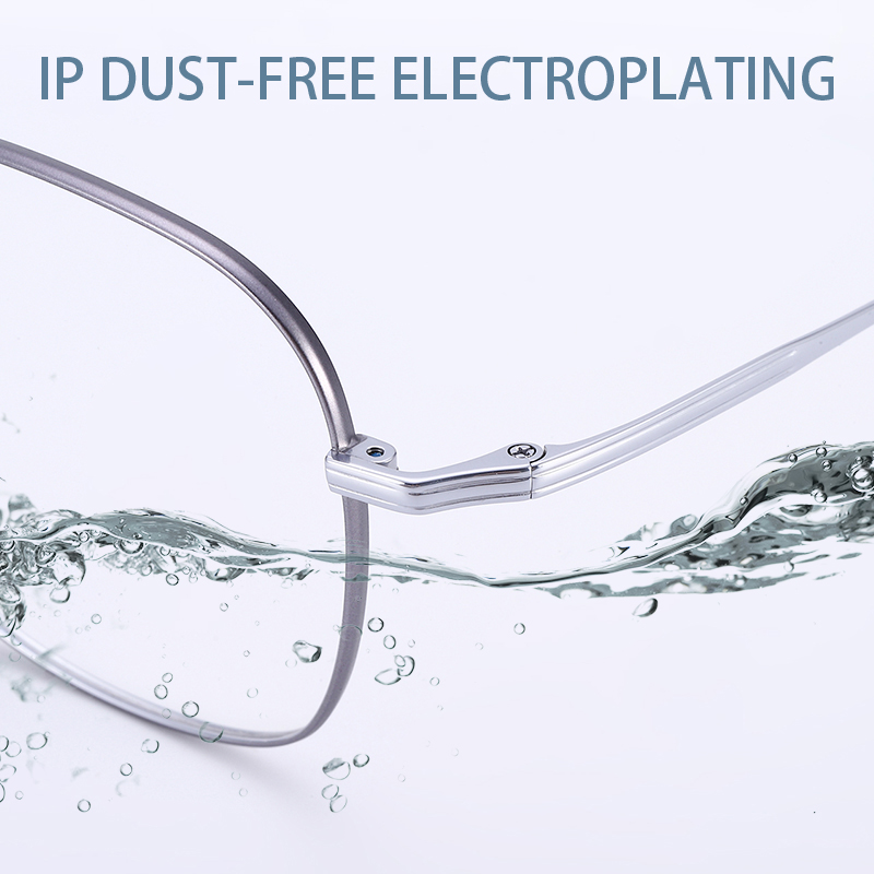 2025 Authentic Guarantee 12g Pure Titanium Classic Geometric Pattern Durable Lightweight Universal Eyeglass Frame For Both Men