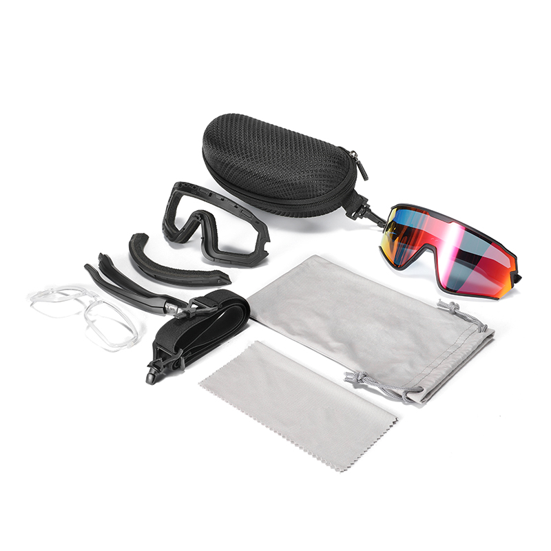 Custom Logo TR90 Cycling Glasses Interchangeable Photochromic Polarized Sports Sunglasses for Running