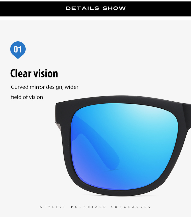 Square Polarized Sunglasses Detail 4