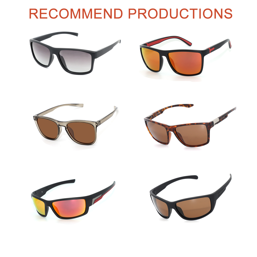 Hot Sale Stylish TR90 Sports Half Rim Rectangle Adult Custom logo Sunglasses Unisex Lightweight Comfort Polarized Eye Protection