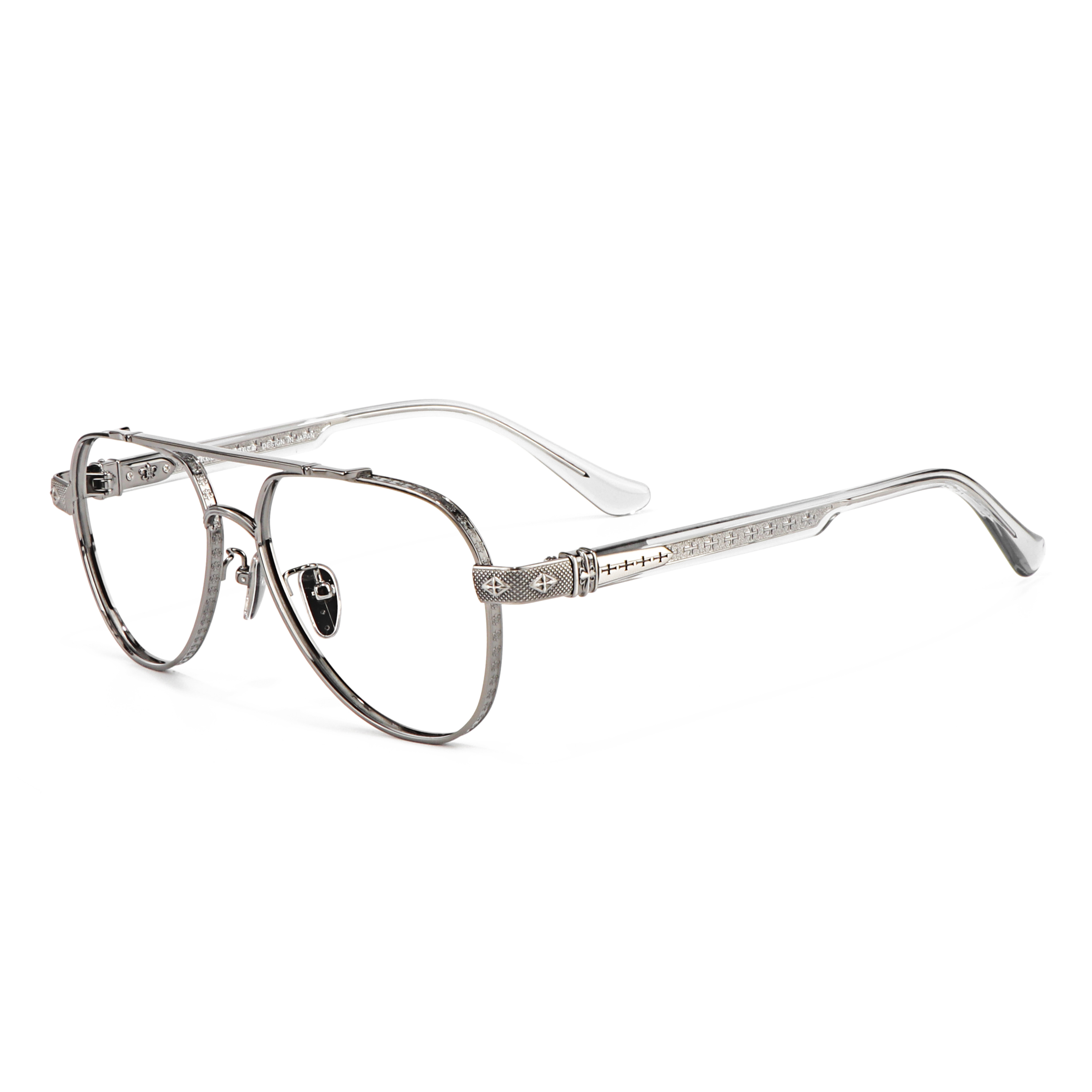 Advanced Pure Titanium Eyeglass Frame Gold Silver Optical Prescription Luxury Brand pilot Reading Glasses Women Thick Eye Frame