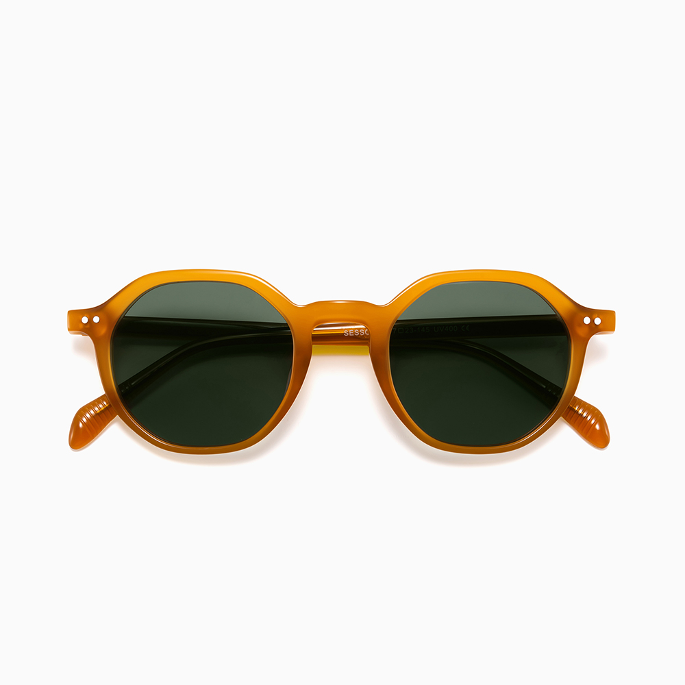 Vintage Round Acetate Sunglasses Mazzucchelli Frame Handmade Tortoise UV400 Unisex Custom Brand Private Label Bulk Wholesale