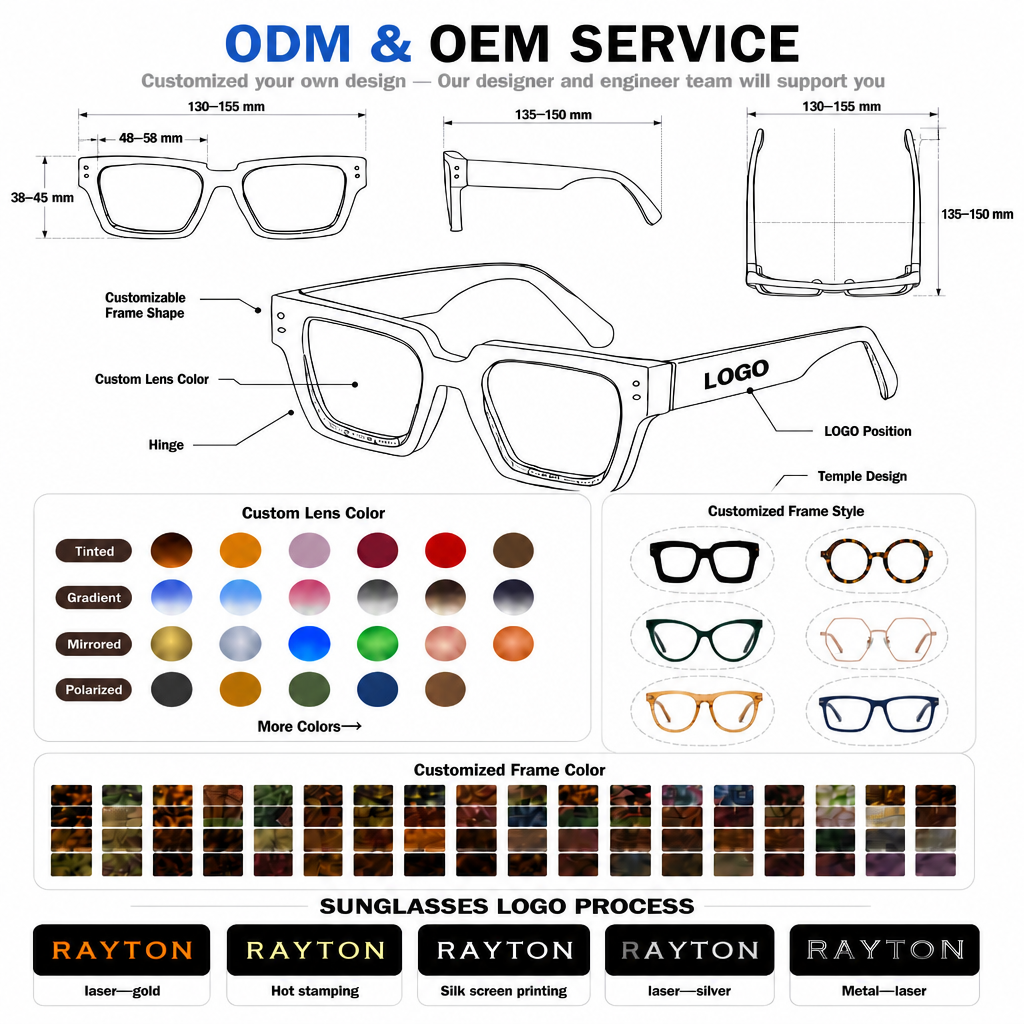Brand Bio Acetate Square Women'S Sunglasses Polarized Trendy Brand Designer Men Lentes De Sol Mujer Sonnenbrillen Herren UV400