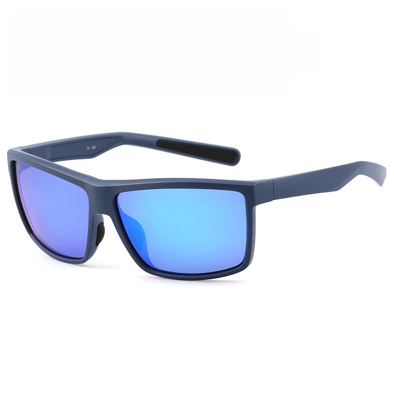 Polarized Sunglasses Men Matte Black Sports Sunglasses Fishing Driving Running Glasses Custom Logo Bulk with Glasses Case Box