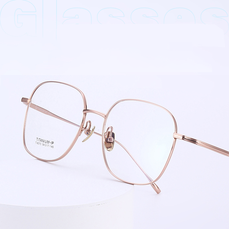 2025 Authentic Guarantee 12g Pure Titanium Classic Geometric Pattern Durable Lightweight Universal Eyeglass Frame For Both Men