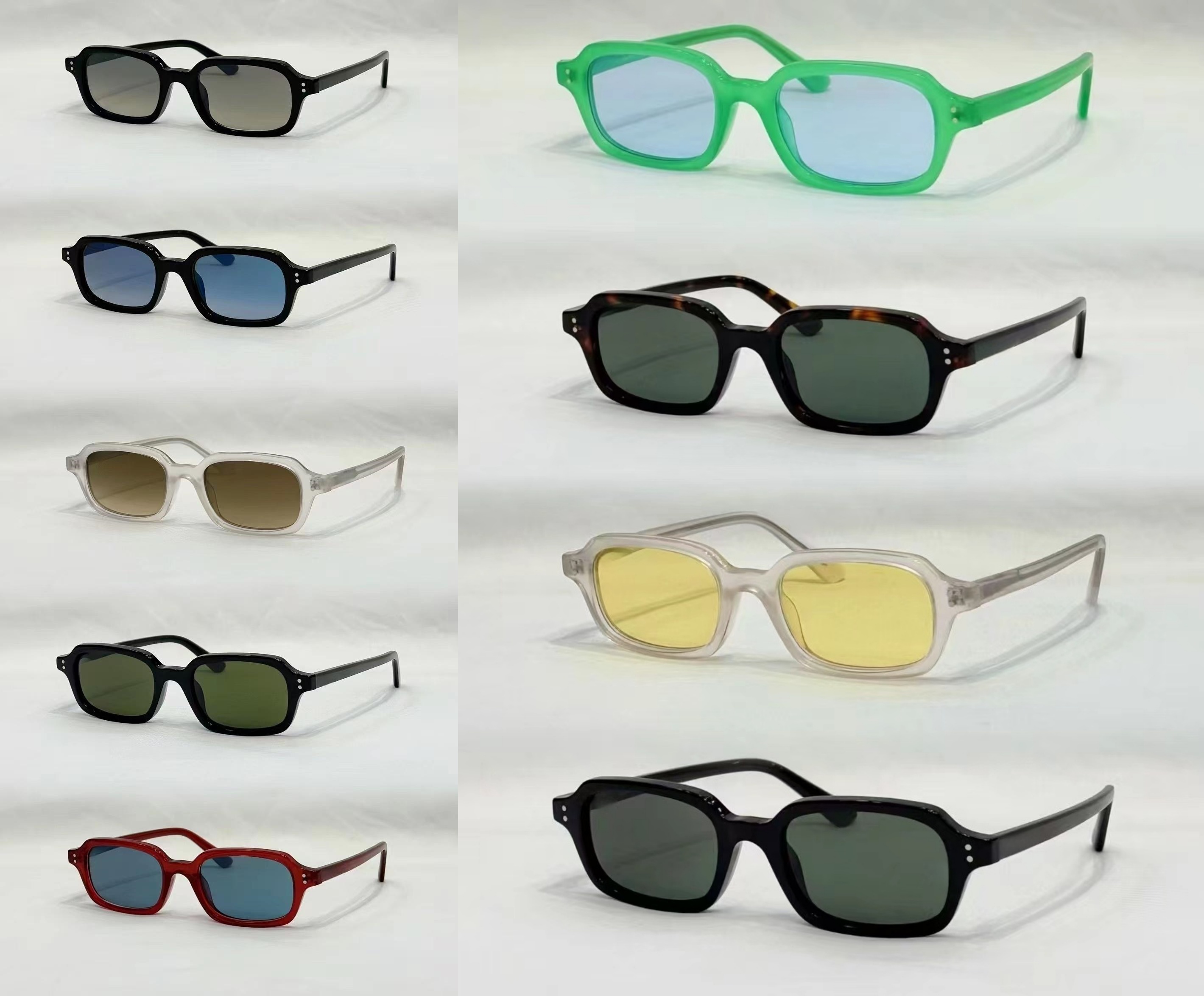 Italy High Quality Trending Acetate Glasses Luxury Eyewear Kit Designer Sunglasses Square-Round Shaped Sunglasses for Men Women