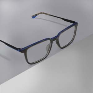 Rectangle Eyeglasses Transparent Grey Acetate With Metal Optical Frames Solid Hinge Trendy Colorful Eyeglasses Frame Unisex