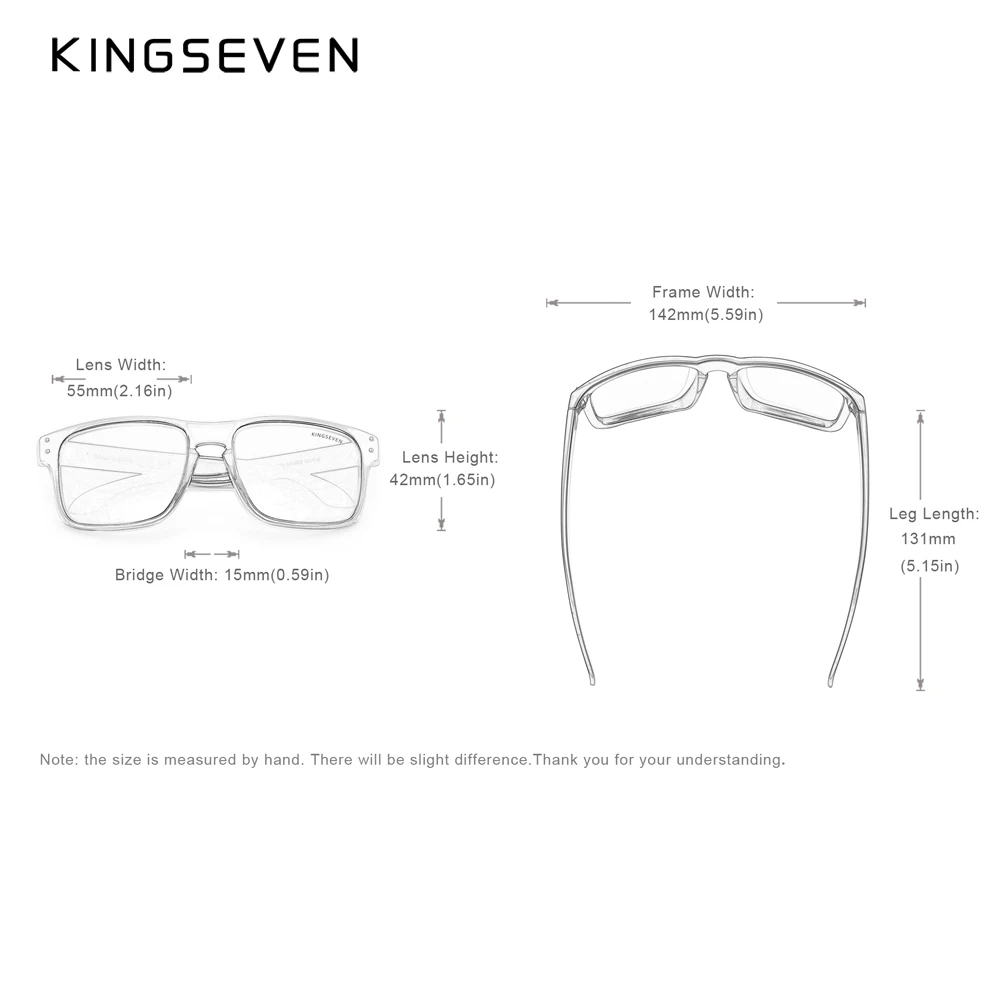KINGSEVEN Brand Square Retro Sport's TR90 Sunglasses Women Men Carbon Fiber Pattern Design Outdoor Sports Eyewear 758