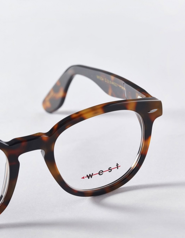 West modern acetate spectacle front view