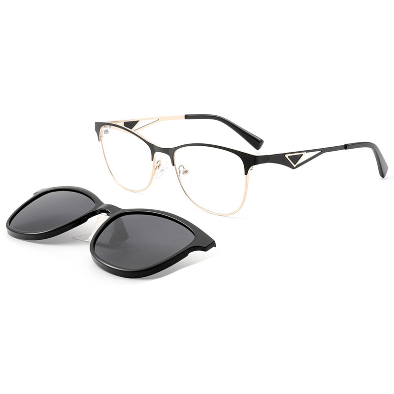 Magnetic Fashionable Red Metal Clip-On Eyeglasses Multiple Frame Colors No Moq Polarized Les Women Optical Frames