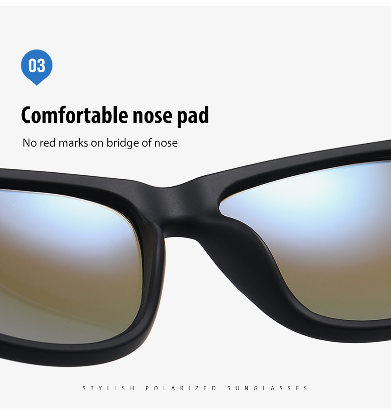 Square Polarized Sunglasses Detail 6