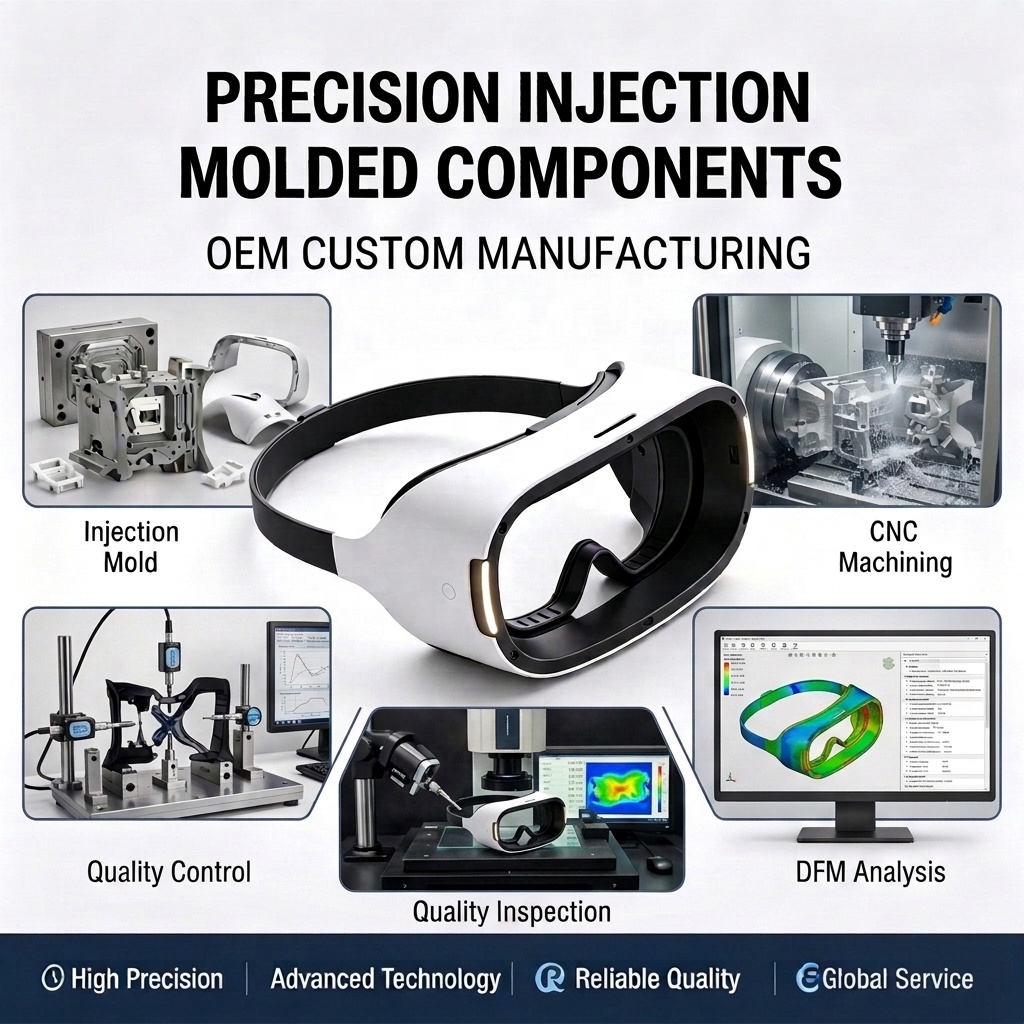 Custom High Precision Injection Molds For Production Quality Smart Glasses Of PC/PE/Resin, Support Prototype And Mass Production