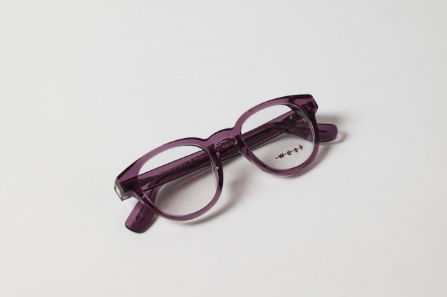 West lightweight ergonomic optical frame in crystalline acetate
