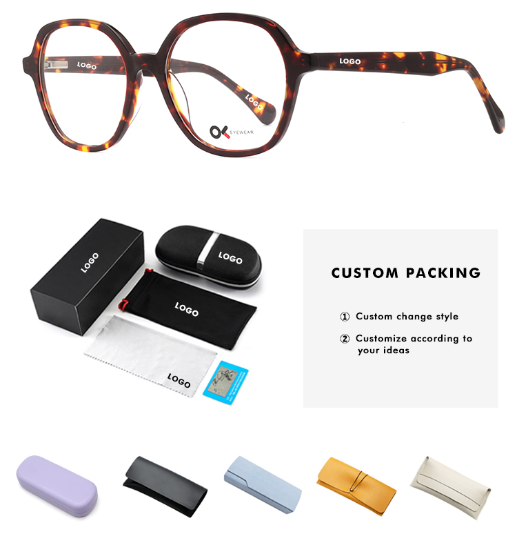 High-End Unisex Slim Trendy Oversized Wholesale Fashionable Handmade Acetate Optical Eyeglasses Frame