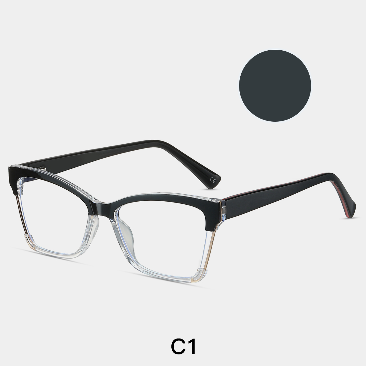 Color-Matching Cat-Eye Optical Myopia Glasses Individual Spring Foot Anti-Blue Eyeglasses Frames