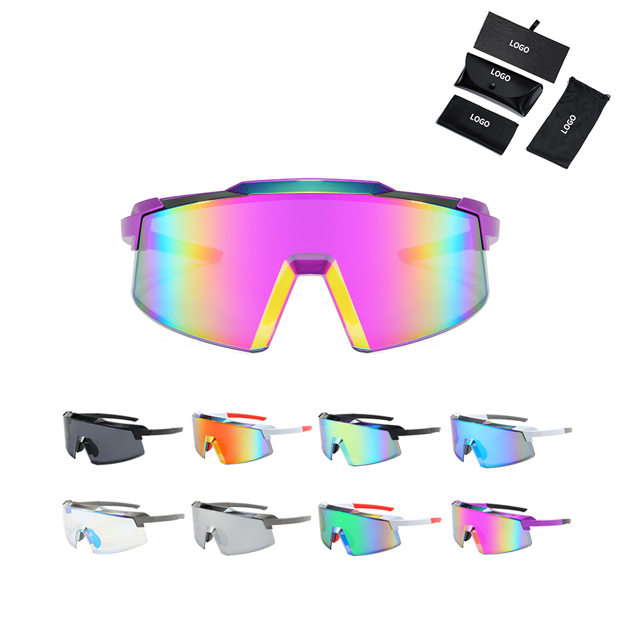 2024 Hot Sale Custom Logo Brand Running Glasses UV400 Sports Sunglasses Mountain Bike Riding Road Sports Sun Glasses