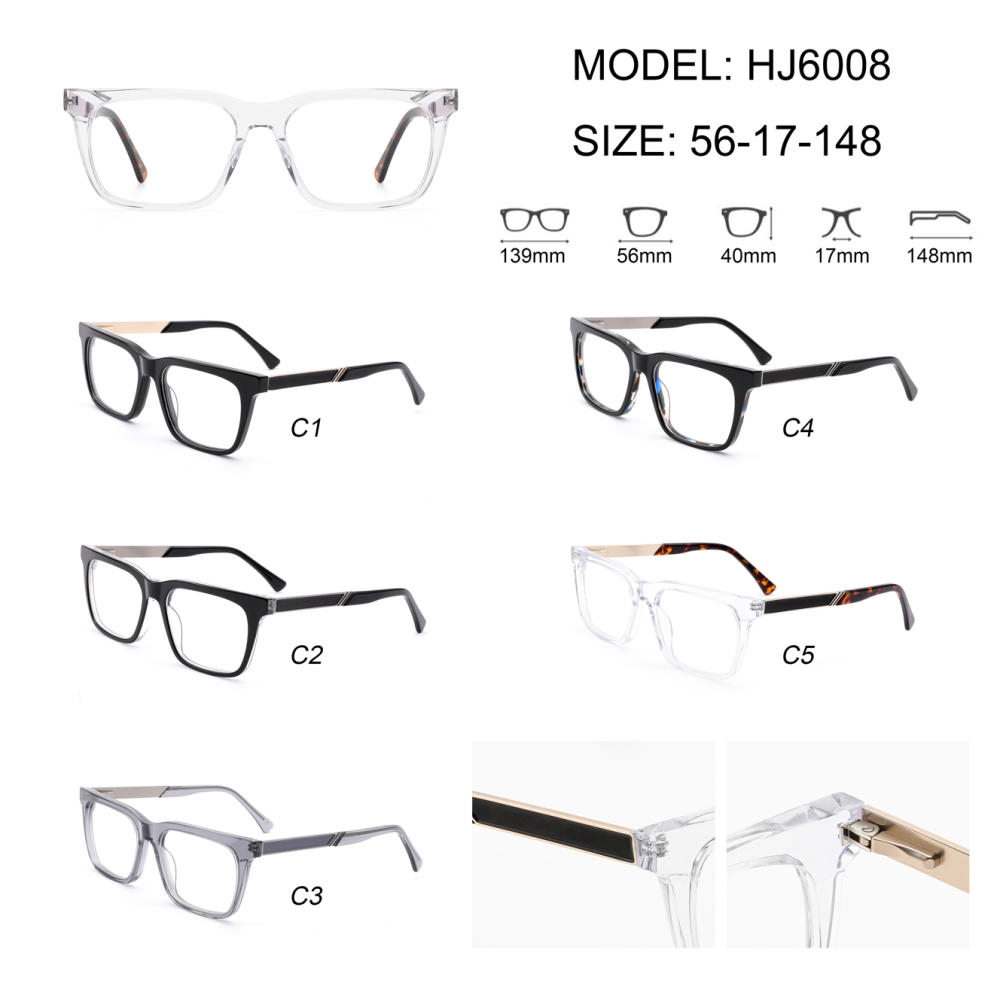 Customization High-end Handcrafted Acetate Optical Glasses Durable Rectangle Eyeglasses Frame Comfortable For Daily Wear OEM/ODM