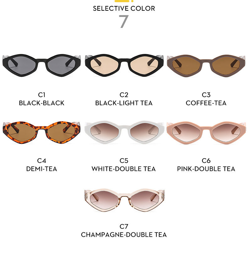 HipHop Y2K Geometric Small Retro Vintage Trendy Fashion UV400 Protection Travel Party Beach Sunglasses Men Glasses Sunglasses