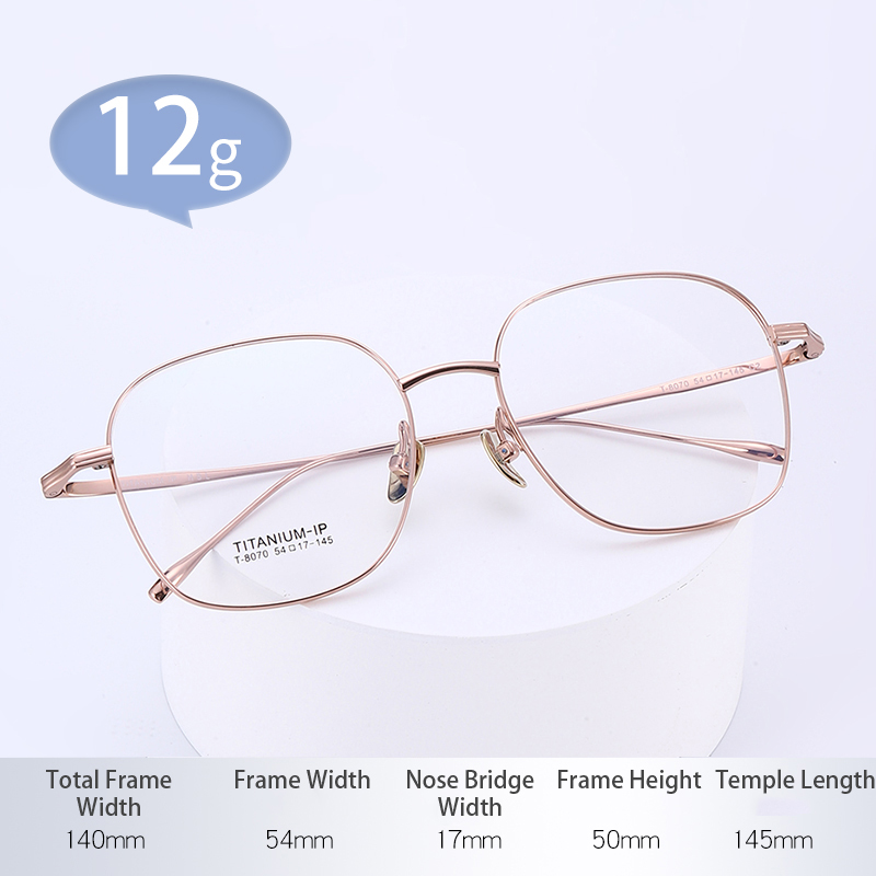 2025 Authentic Guarantee 12g Pure Titanium Classic Geometric Pattern Durable Lightweight Universal Eyeglass Frame For Both Men