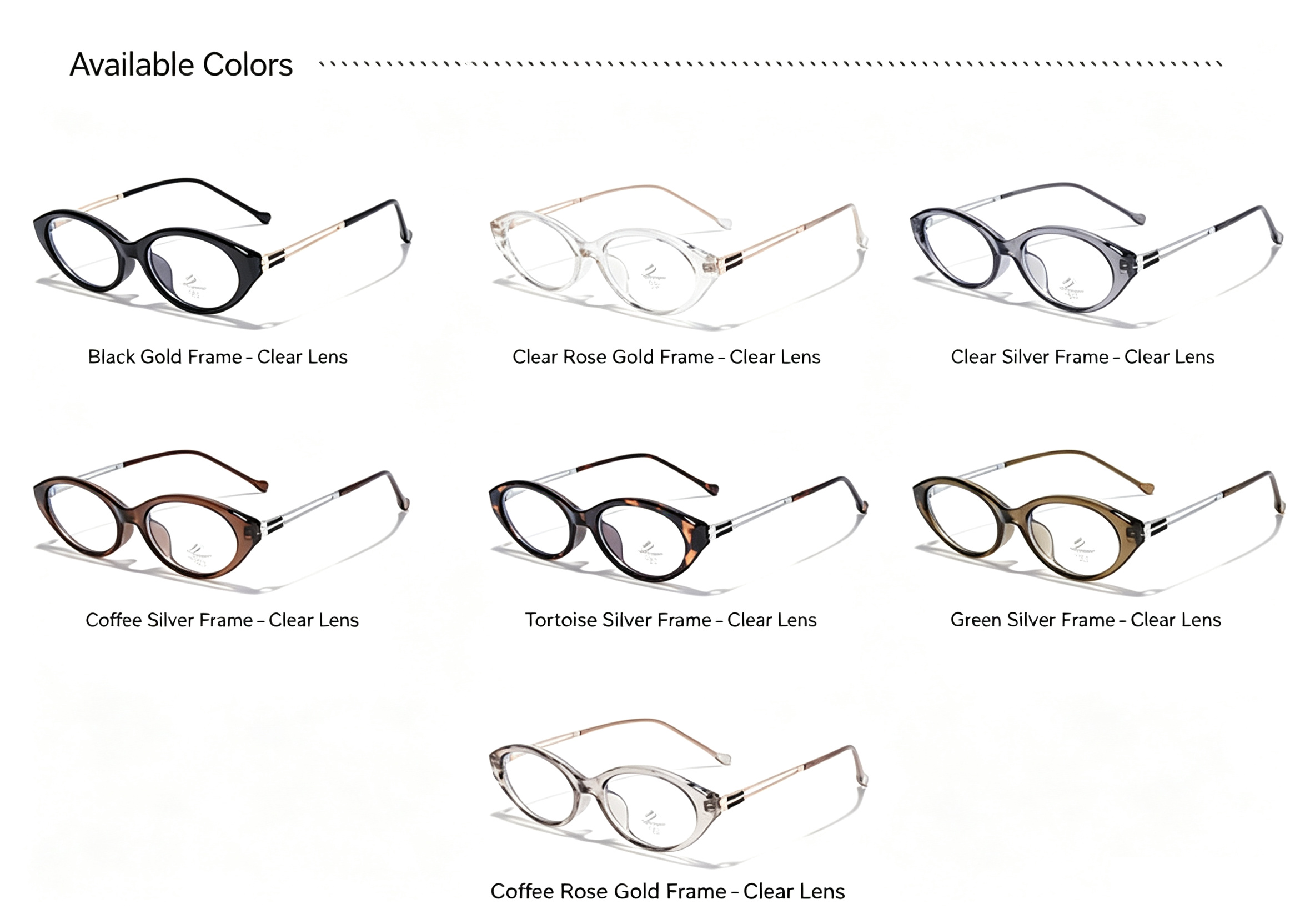 22g Ultra-Lightweight TR90 Metal Hybrid Glasses Frame Anti Blue Light Shielding Oval Spectacles for Men Women