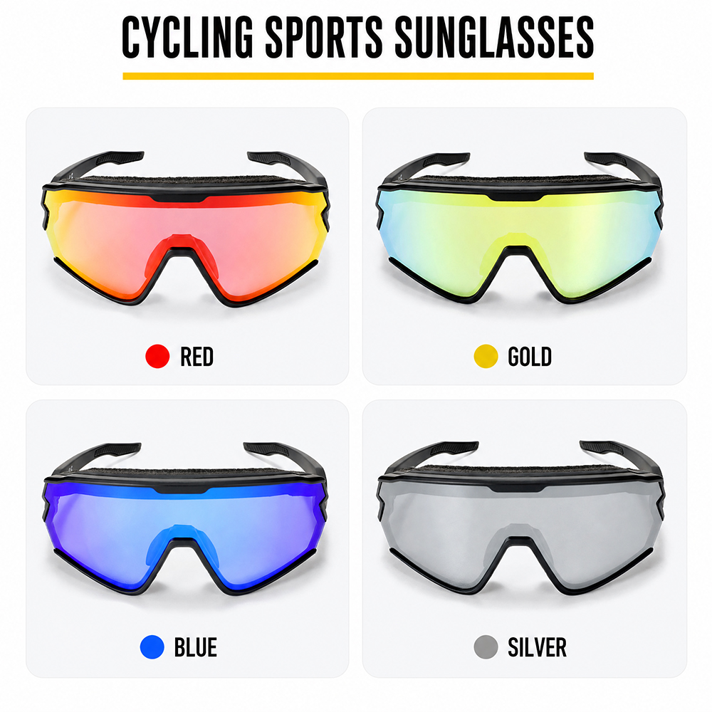 Custom Logo TR90 Cycling Glasses Interchangeable Photochromic Polarized Sports Sunglasses for Running