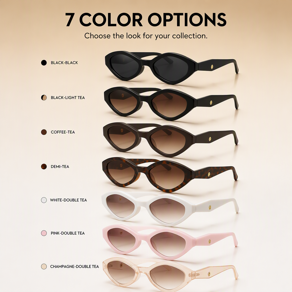 HipHop Y2K Geometric Small Retro Vintage Trendy Fashion UV400 Protection Travel Party Beach Sunglasses Men Glasses Sunglasses