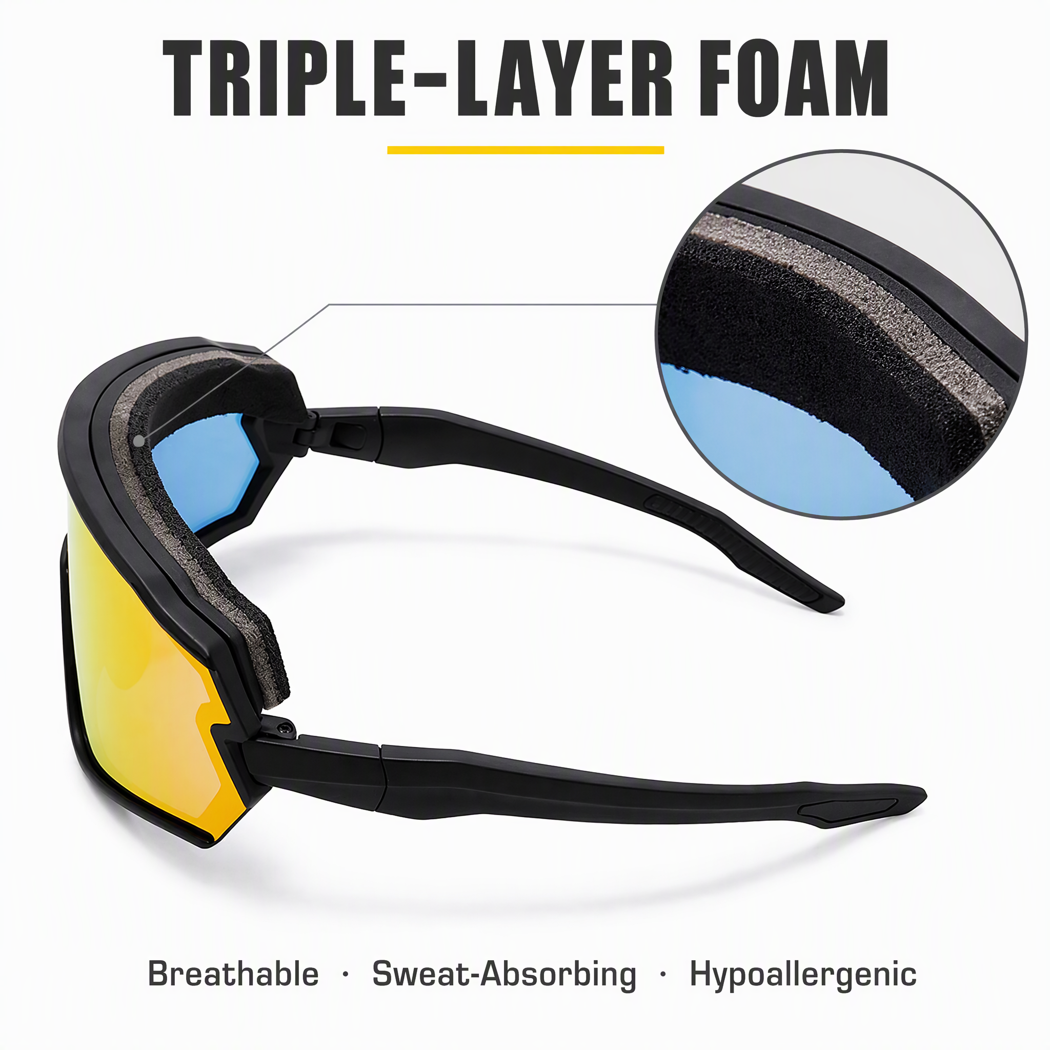 Custom Logo TR90 Cycling Glasses Interchangeable Photochromic Polarized Sports Sunglasses for Running