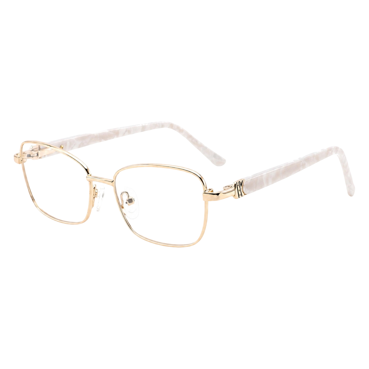 Fashion Women's Acetate Eyeglass Frames Luxury Square Gold Metal Optical Frames Prescription Glasses Spectacle Eyewear Frames