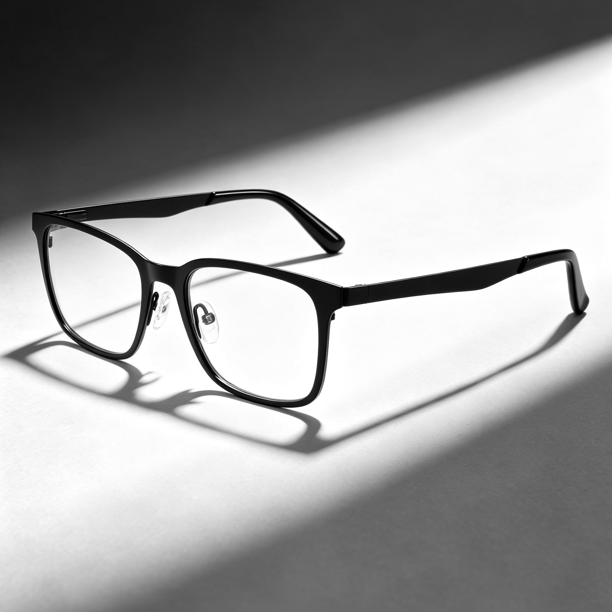 Rectangle Eyeglasses Pure Titanium Glasses With Durable Spring Hinge Full Frame Business Style Black Optical Frame For Men