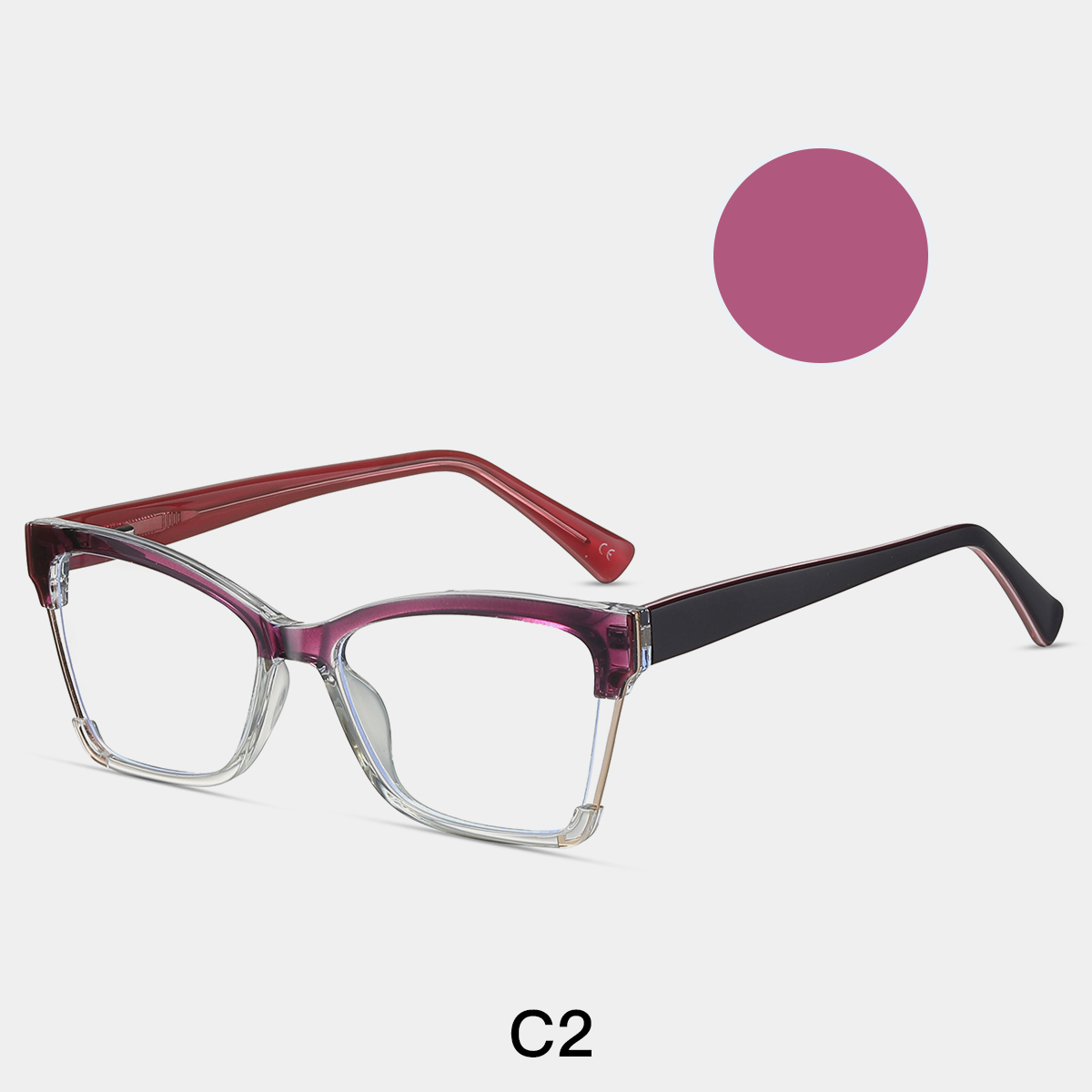 Color-Matching Cat-Eye Optical Myopia Glasses Individual Spring Foot Anti-Blue Eyeglasses Frames