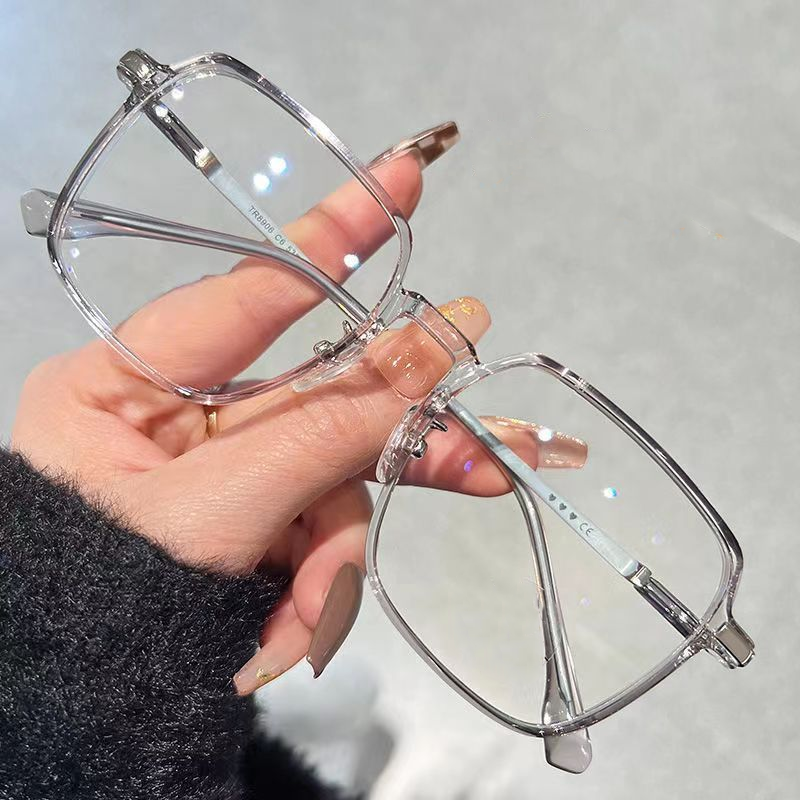 2024 Custom Logo Tr90 Anti-Blue Light Computer Glasses Eyewear Frame Wholesale Manufacturer Of Square Metal Optical Glasses
