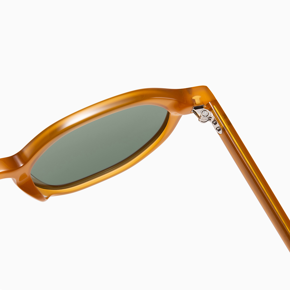 Vintage Round Acetate Sunglasses Mazzucchelli Frame Handmade Tortoise UV400 Unisex Custom Brand Private Label Bulk Wholesale