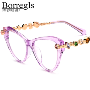Luxury Women Cat Eye Acetate Metal Frames