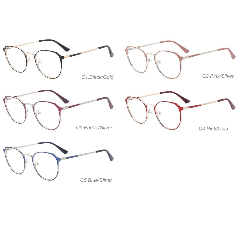 Danyang Factory Eyeglasses Frame Unisex Premium Blue Light Blocking Spring Hinge Round Optical Computer Reading Eyeglasses