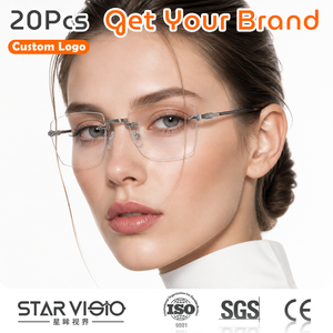 Luxury Rimless Metal Optical Glasses Frames Minimalist Fashion Ultralight Square Eyeglasses Men Women Frameless Eyewear