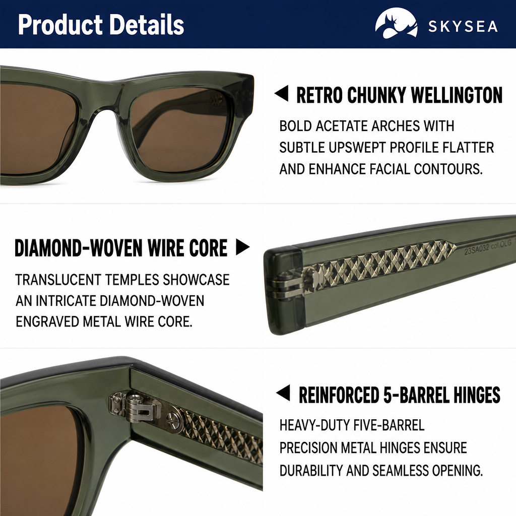 Brand Bio Acetate Square Women'S Sunglasses Polarized Trendy Brand Designer Men Lentes De Sol Mujer Sonnenbrillen Herren UV400