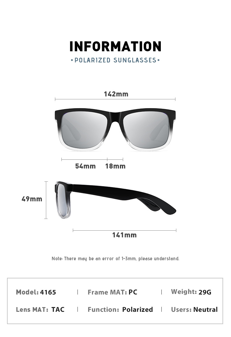 Square Polarized Sunglasses Detail 8